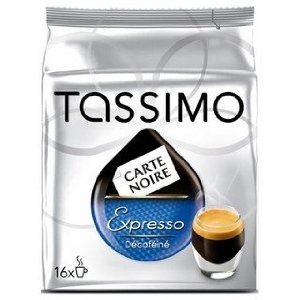 Tassimo Carte Noire Expresso decafeine, 6er Pack, 6 x 16 T-Disc passend von Tassimo