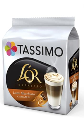 Tassimo Carte Noire Latte Macchiato Caramel, Kaffee, Kaffeekapsel, Milchkaffee, 16 T-Discs / 8 Portionen von Tassimo