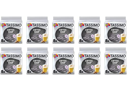 Tassimo Chai Latte Kaffeepads (10 Stück, insgesamt 80 Kapseln, 80 Portionen) von Tassimo