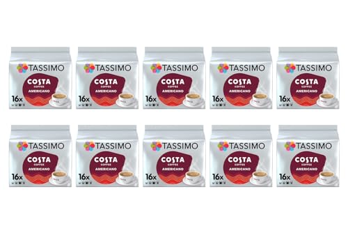 Tassimo Costa Americano Kaffeepads, 10 Packungen (160 Getränke) von Tassimo