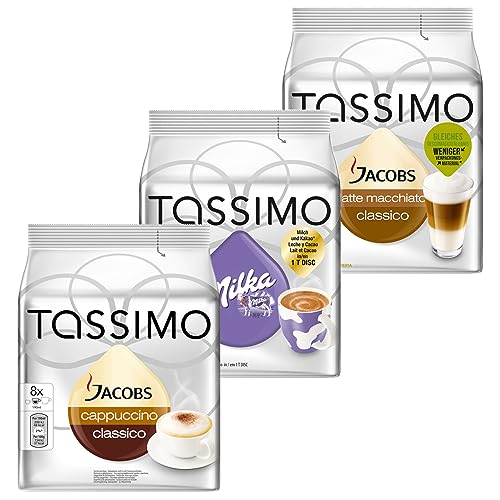 TASSIMO Cream Collection 3 Sorten Latte Macchiato Milka Cappuccino 24 Getränke von Tassimo