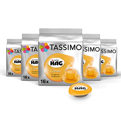 Tassimo Kapseln Café HAG, 80 Kaffeekapseln, 5er Pack, 5 x 16 Getränke von Tassimo