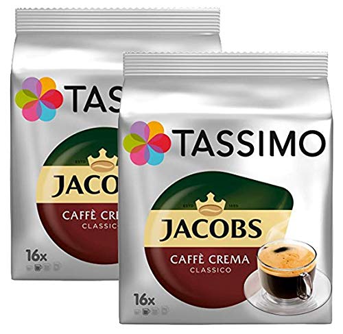 Tassimo Jacobs Caffè Crema Classico (16 Portionen) (Packung mit 2) von Tassimo