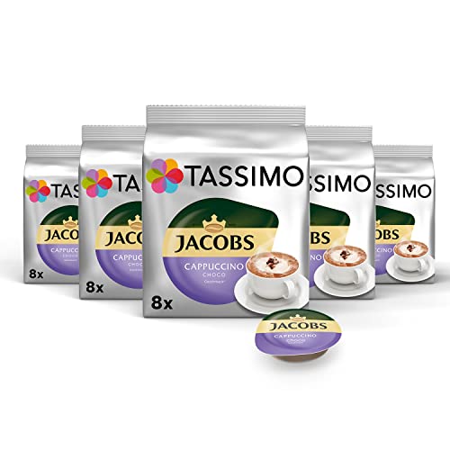 Tassimo Kapseln Jacobs Cappuccino Choco, 40 Kaffeekapseln, 5er Pack, 5 x 8 Getränke von Tassimo
