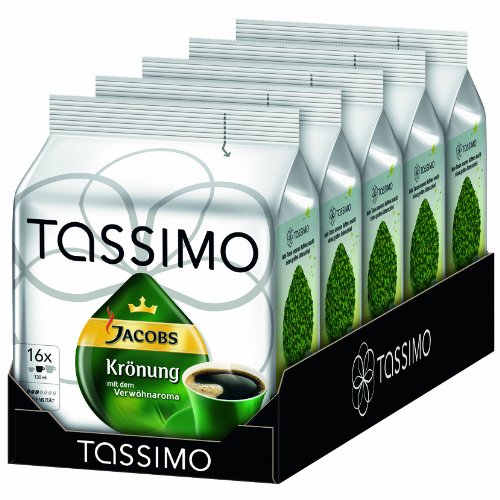 Tassimo Jacobs Krönung, Kaffee, Arabica, Kaffeekapsel, 5 x 16 T-Discs von Tassimo