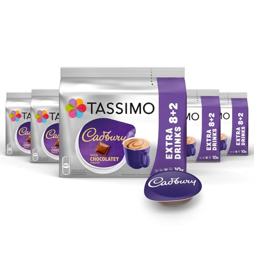 Tassimo Kapseln Cadbury Kakao, 5 x 10 Pads, 50 Kakaokapseln von Tassimo