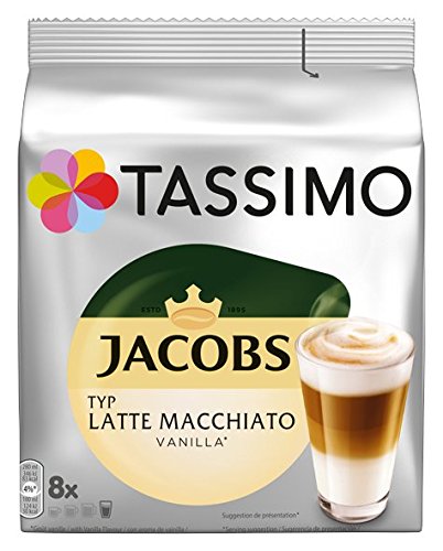 Tassimo Kapseln Jacobs Typ Latte Macchiato Vanilla, 8 Kaffeekapseln für 8 Getränke Tassimo Kapseln Jacobs Typ Latte Macchiato Vanilla, 8 Kaffeekapseln für 8 Getränke von Tassimo