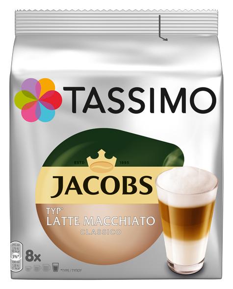 Tassimo Kapseln Jacobs Typ Latte Macchiato classico, 8 Kaffeekapseln Tassimo Kapseln Jacobs Typ Latte Macchiato classico, 8 Kaffeekapseln von Tassimo