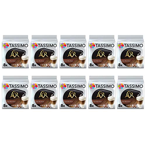 Tassimo L'OR Latte Macchiato Kaffeepads - 10 Packungen (80 Getränke) von Tassimo