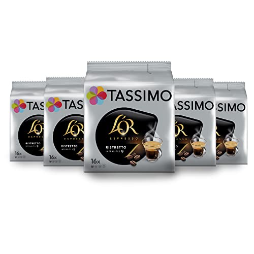 Tassimo L'Or Espresso Ristretto Kaffeekapseln – 80 Getränke (5 x 16 Stück) von Tassimo