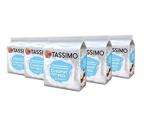 Tassimo Kapseln Milchkomposition, 80 Milch Kapseln, 5er Pack, 5 x 16 Getränke von Tassimo