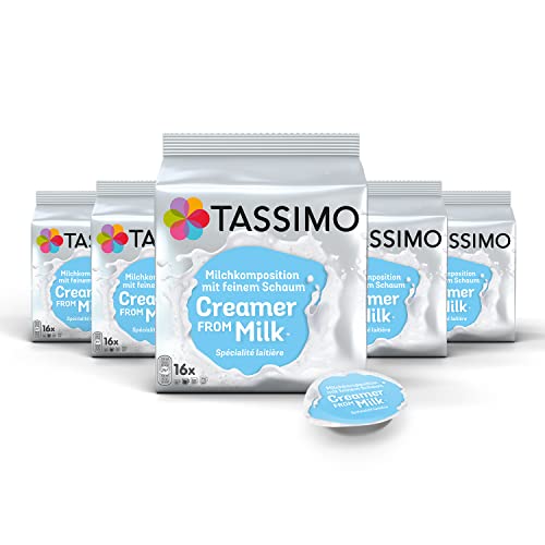 Tassimo Kapseln Milchkomposition, 80 Milch Kapseln, 5er Pack, 5 x 16 Getränke von Tassimo