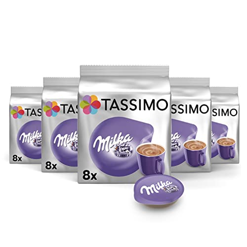 Tassimo Kapseln, 40 Milka Kakao Kapseln, 5er Pack, 5 x 8 Getränke von Tassimo