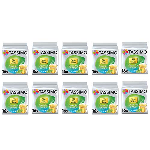 Tassimo Tea Time Mint Grüntee-Schoten - 10er Pack (160 Getränke) von Tassimo