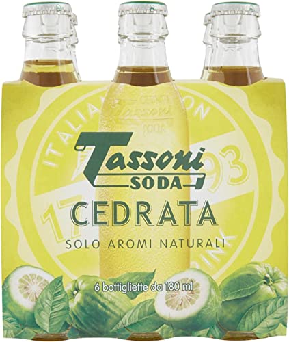 25x Tassoni Cedrata Soda Italian citron soft drink aperitif Zeder 180ml Glasflasche von Tassoni
