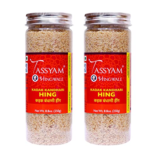 TASSYAM Hingwale Kadak Kandhari Hing 500g (2x 250g) | handgehämmertes & natürliches Perungayam von Tassyam