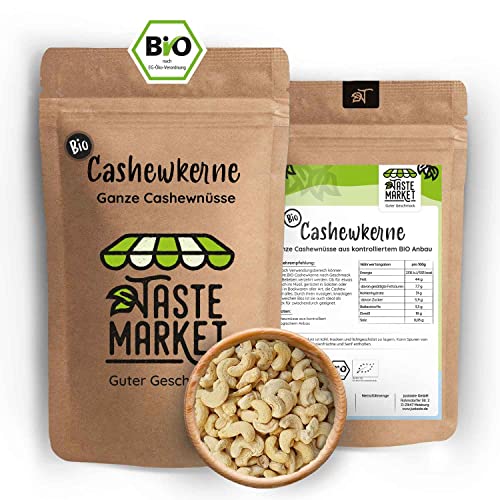 1 kg BIO Cashewkerne |kontrolliert biologischen Anbau | Naturprodukt | TASTE MARKET von TASTE MARKET Guter Geschmack