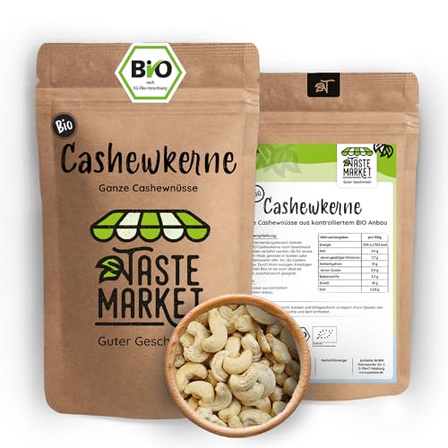 1 kg BIO Cashewkerne |kontrolliert biologischen Anbau | Naturprodukt | TASTE MARKET von TASTE MARKET Guter Geschmack