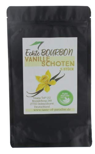 Jumbo Bourbon Vanille Schoten XXL (10x 20-23 cm) Top Gourmet Qualität - Grade A 100% natural aus Madagaskar von Vaynilla