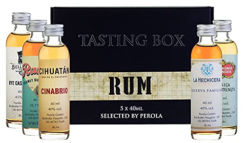Perola Rum Tasting Box (Edition 2021) | Finde deinen neuen Liebling | Entdecke aufregende Vielfalt der Rum Welt | (5 x 40ml) von Tasting Box