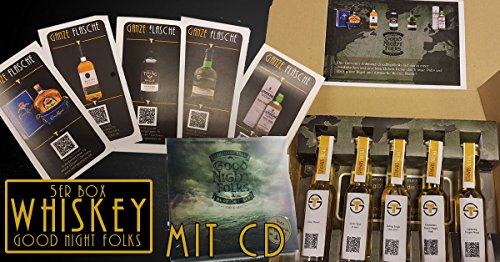 Tasting Box"Good Night Folks 2017" mit 5 Whisky Tasting Samples aus Islay, Irland und Kanada Plus Musik CD der Good Night Folks - Dockside Bar von Tasting Samples