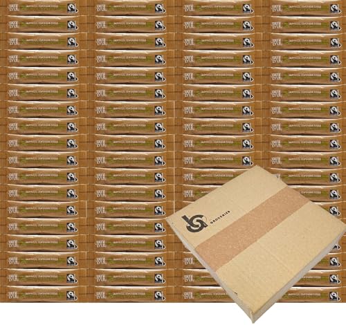 400 x Zuckerstäbchen, braun, britischer reiner Rohr, granuliert, Fairtrade, Catering, Café, Hotels, Urlaub, Picknick, Büro, Tate Lyle (braun) von Tate & Lyle
