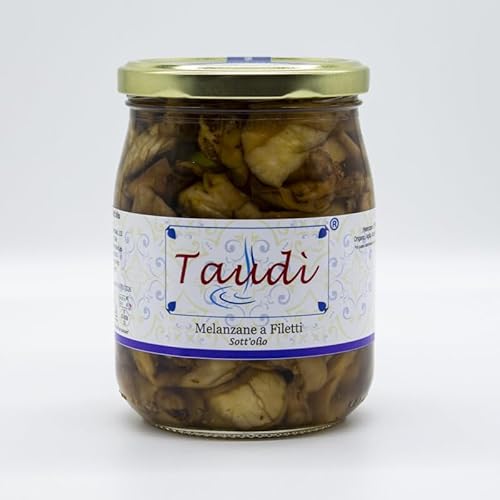 Auberginenfilets in Öl – mediterraner Geschmack in jedem Bissen – handwerklich hergestellte italienische Konfitüre 500g Auberginenfilets in Öl – mediterraner Geschmack in jedem Bissen – handwerklich hergestellte italienische Konfitüre 500g von Taudì
