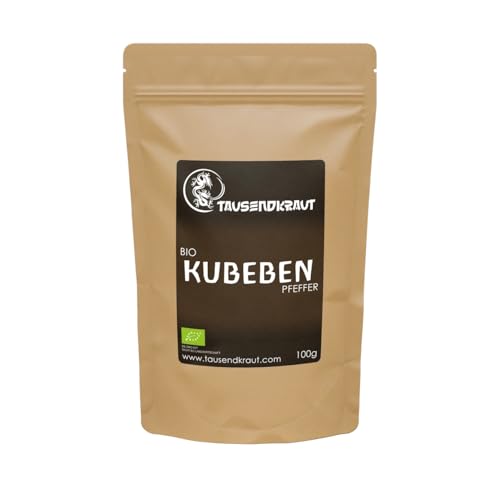 Kubeben Pfeffer BIO (100g) [Ganze Körner für Ihre Pfeffermühle] Tausendkraut von TAUSENDKRAUT FÜR MEHR LEBENSQUALITÄT!