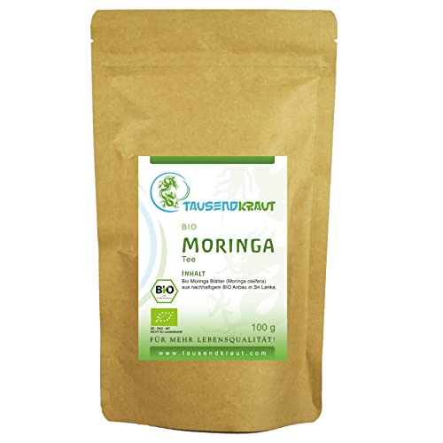Moringa Tee BIO (100g) [Moringa oleifera, der Wunderbaum aus Sri Lanka] Tausendkraut von TAUSENDKRAUT FÜR MEHR LEBENSQUALITÄT!