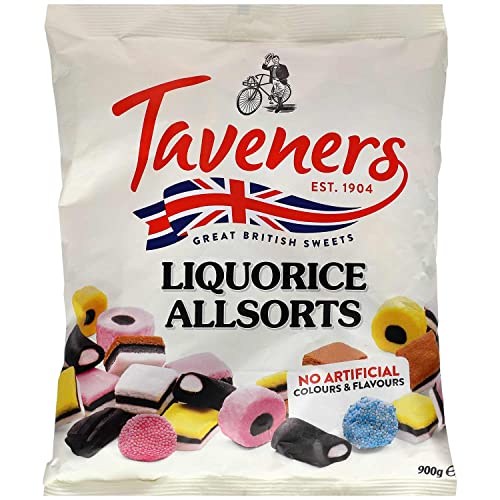 Taveners Liquorice Allsorts - Lakritzmischung, 1 kg Taveners Liquorice Allsorts - Lakritzmischung, 1 kg von Taveners