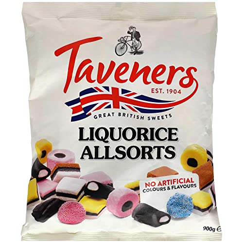 Taveners Liquorice Allsorts - Lakritzmischung, 1 kg von Taveners
