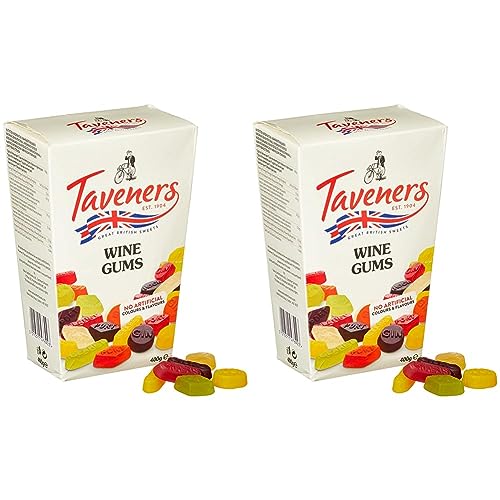 Taveners Wine Gums - Weingummi, 400 g (Packung mit 2) von Taveners