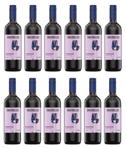 12x 0,75l - 2022er - Tavernello - Sangiovese - Rubicone I.G.P. - Emilia-Romagna - Italien - Rotwein halbtrocken von Tavernello
