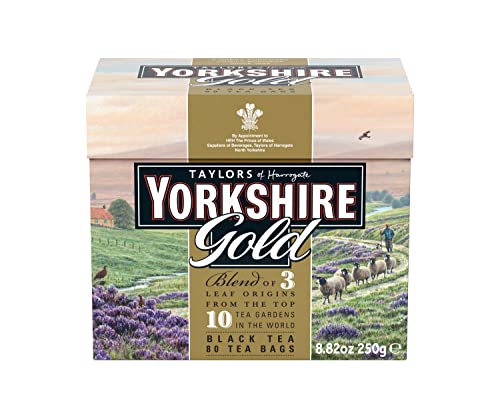 Taylor´s of Harrogate Yorkshire Gold Tea – 250 g (80 Beutel) – Schwarzer Tee – Mischung aus Assam, Kenia und Ruanda von Yorkshire Tea
