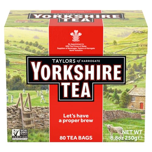 Taylor's of Harrogate Yorkshire Tea 250 g 80 Teebeutel, 5er Pack (5 x 250 g) von Yorkshire Tea