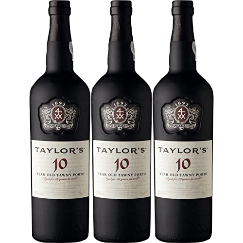 Taylor’s Port Tawny 10 Years Old Portwein süß rot Portugal I Visando Paket (3 Flaschen) von Taylor’s Port