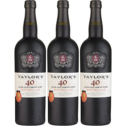 Taylor’s Port Tawny 40 Years Old Portwein süß rot Portugal I Visando Paket (3 Flaschen) von Taylor’s Port