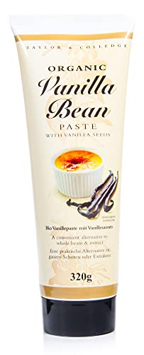 T&C - Bio Vanilla Bean Paste | Vanille Paste aus 100% natürlichen BIO-Vanilleschoten. Vanillepaste ideal zum Verfeinern von Pudding, Torten, Dessert, Eis uvm. | Inhalt: 320g T&C - Bio Vanilla Bean Paste | Vanille Paste aus 100% natürlichen BIO-Vanilleschoten. Vanillepaste ideal zum Verfeinern von Pudding, Torten, Dessert, Eis uvm. | Inhalt: 320g von Taylor & Colledge