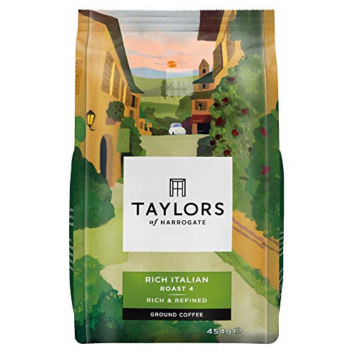 Taylors of Harrogate Rich Italian Ground Coffee 454 g (Pack of 4) von TAYLORS OF HARROGATE