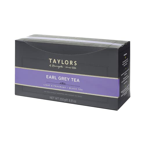 Taylors® | Earl Grey Schwarztee Bergamotte | Ho.Re.Ca-Paket Schwarzer Tee – 100 Filter (250 g) | Schwarzteebeutel Earl Grey von Taylors