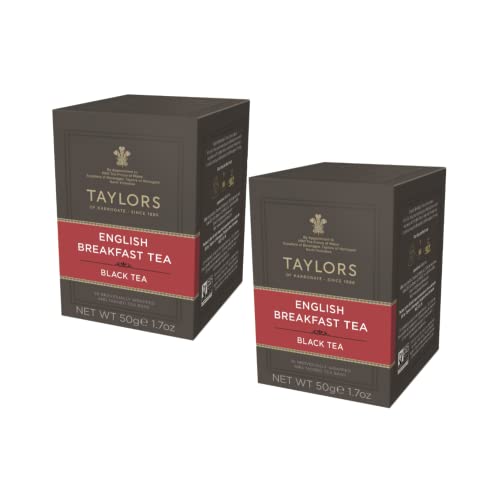 Taylors® | Englisches Frühstück Voller und heller Schwarztee | Indischer schwarzer Frühstückstee – 2 x 20 Filter (100 g) von Taylors
