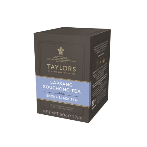 Taylors | Rauchnoten aus chinesischem Schwarztee | Lapsang Fujian Zedernholzrauch | Getrockneter und geräucherter chinesischer Schwarztee – 20 Filter Taylors | Rauchnoten aus chinesischem Schwarztee | Lapsang Fujian Zedernholzrauch | Getrockneter und geräucherter chinesischer Schwarztee – 20 Filter von Taylors