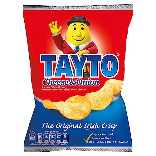 TAYTO CHEESE AND ONION CRISPS 8X35g PACKS von Tayto