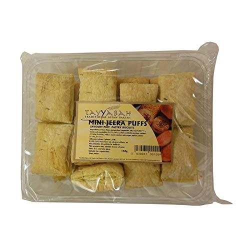 Tayyabah Mini Jeera Puffs Kreuzkümmel-Blätterteig-Snacks - 150g - 2er-Packung Tayyabah Mini Jeera Puffs Kreuzkümmel-Blätterteig-Snacks - 150g - 2er-Packung von Tayyabah