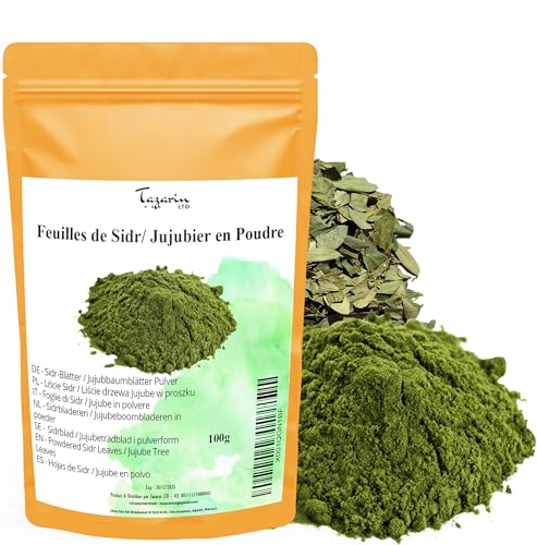 100g Gemahlene Sidr/Jujube-Blätter – Jujube-Pulver – Intensives Aroma und Geschmack – 100% Natürlich, Rein und Ohne Zusätze – TazarinLtd 100g Gemahlene Sidr/Jujube-Blätter – Jujube-Pulver – Intensives Aroma und Geschmack – 100% Natürlich, Rein und Ohne Zusätze – TazarinLtd von Tazarin LTD
