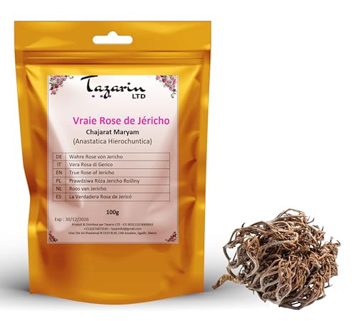 100g Rose von Jericho - Chajarat Mariam - Pflanze, die Fruchtbarkeit Fördert - Ungefähr 10 Stück - Anastatica Hierochuntica - 100% Natürlich, Rein und Ohne Zusatzstoffe | Premium-Qualität 100g Rose von Jericho - Chajarat Mariam - Pflanze, die Fruchtbarkeit Fördert - Ungefähr 10 Stück - Anastatica Hierochuntica - 100% Natürlich, Rein und Ohne Zusatzstoffe | Premium-Qualität von Tazarin LTD