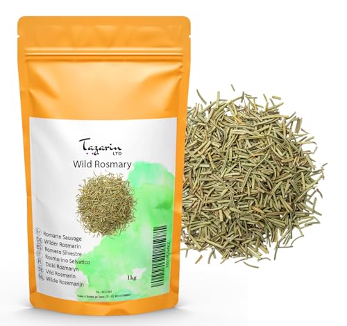 1Kg Wilde Atlas-Rosmarinblätter, Ganz und Getrocknet - Wilder Rosmarin - Sehr Aromatisch im Vergleich zu Kultiviertem Rosmarin, Sonnengetrocknet - Tazarin Ltd 1Kg Wilde Atlas-Rosmarinblätter, Ganz und Getrocknet - Wilder Rosmarin - Sehr Aromatisch im Vergleich zu Kultiviertem Rosmarin, Sonnengetrocknet - Tazarin Ltd von Tazarin LTD