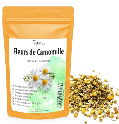 1kg Kamillentee, Kamillenblüten, Kamillenblütentee, Ganze Blüten, Schonend Getrocknet, Kräutertee, Kamillen Tee - 100% Natürlich, Rein und Ohne Zusatzstoffe | Premium-Qualität - TazarinLtd 1kg Kamillentee, Kamillenblüten, Kamillenblütentee, Ganze Blüten, Schonend Getrocknet, Kräutertee, Kamillen Tee - 100% Natürlich, Rein und Ohne Zusatzstoffe | Premium-Qualität - TazarinLtd von Tazarin LTD