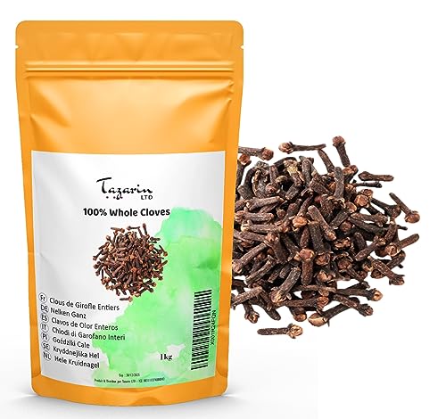 1kg Nelken Ganz - Gewürznelken Getrocknet, Hochwertige Nelke Handverlesen - Gewürznelken Nicht Gemahlen - Ideal Zum Kochen - 100% Natürlich Ohne Zusätze | Tazarin Ltd 1kg Nelken Ganz - Gewürznelken Getrocknet, Hochwertige Nelke Handverlesen - Gewürznelken Nicht Gemahlen - Ideal Zum Kochen - 100% Natürlich Ohne Zusätze | Tazarin Ltd von Tazarin LTD