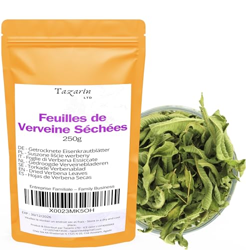 250g Zitronenverbene - Ganze Getrocknete Blätter - Aloysia Citrodora von Hand Geerntet - Kräutertee Infusion - Schlaf und Entspannung - 100% Natürlich, Rein und Ohne Zusatzstoffe | Spitzenqualität. 250g Zitronenverbene - Ganze Getrocknete Blätter - Aloysia Citrodora von Hand Geerntet - Kräutertee Infusion - Schlaf und Entspannung - 100% Natürlich, Rein und Ohne Zusatzstoffe | Spitzenqualität. von Tazarin LTD